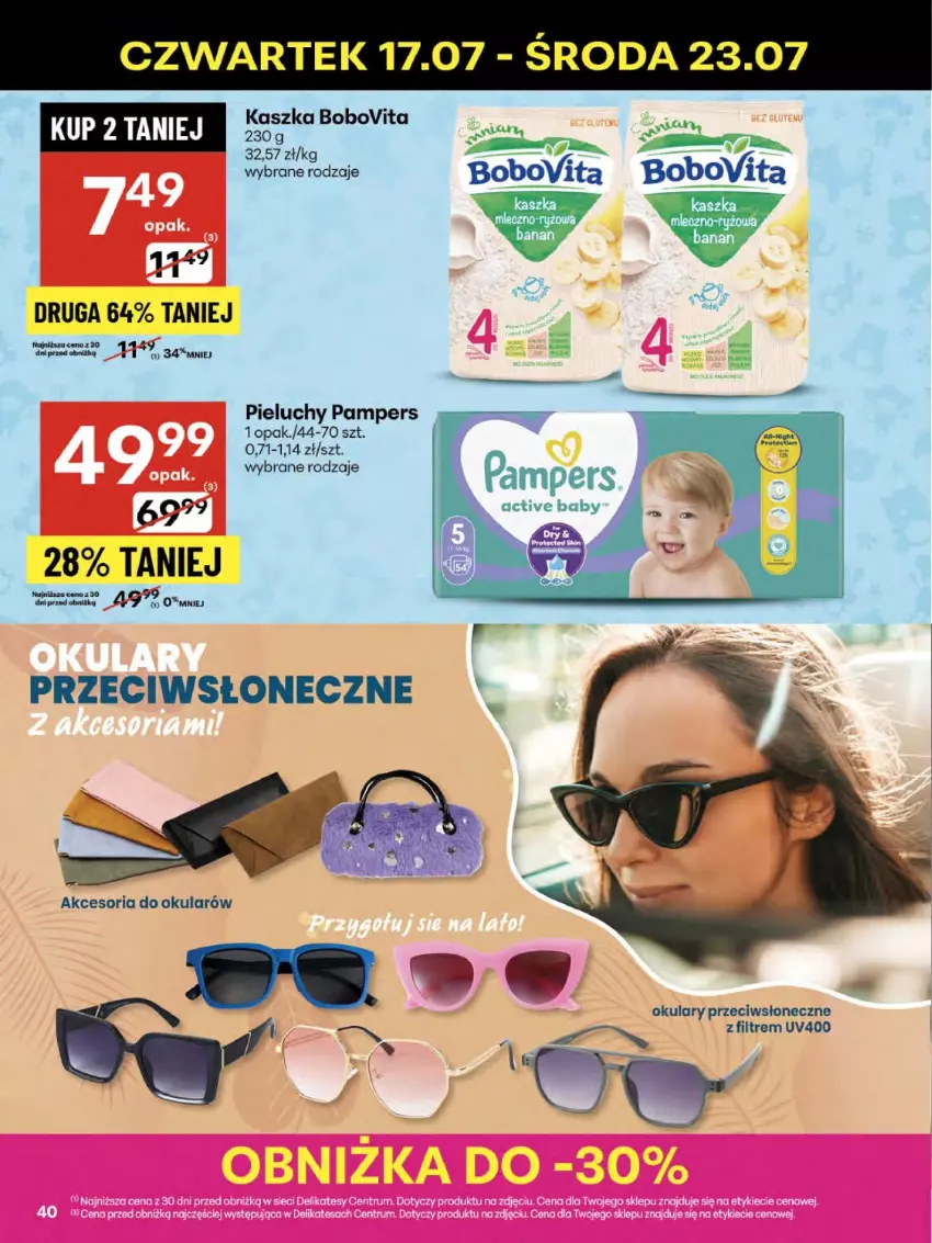 Gazetka promocyjna Delikatesy Centrum - Franczyza DC29 Czwartek - ważna 17.07 do 23.07.2025 - strona 40 - produkty: BoboVita, Fa, Pampers, Pieluchy