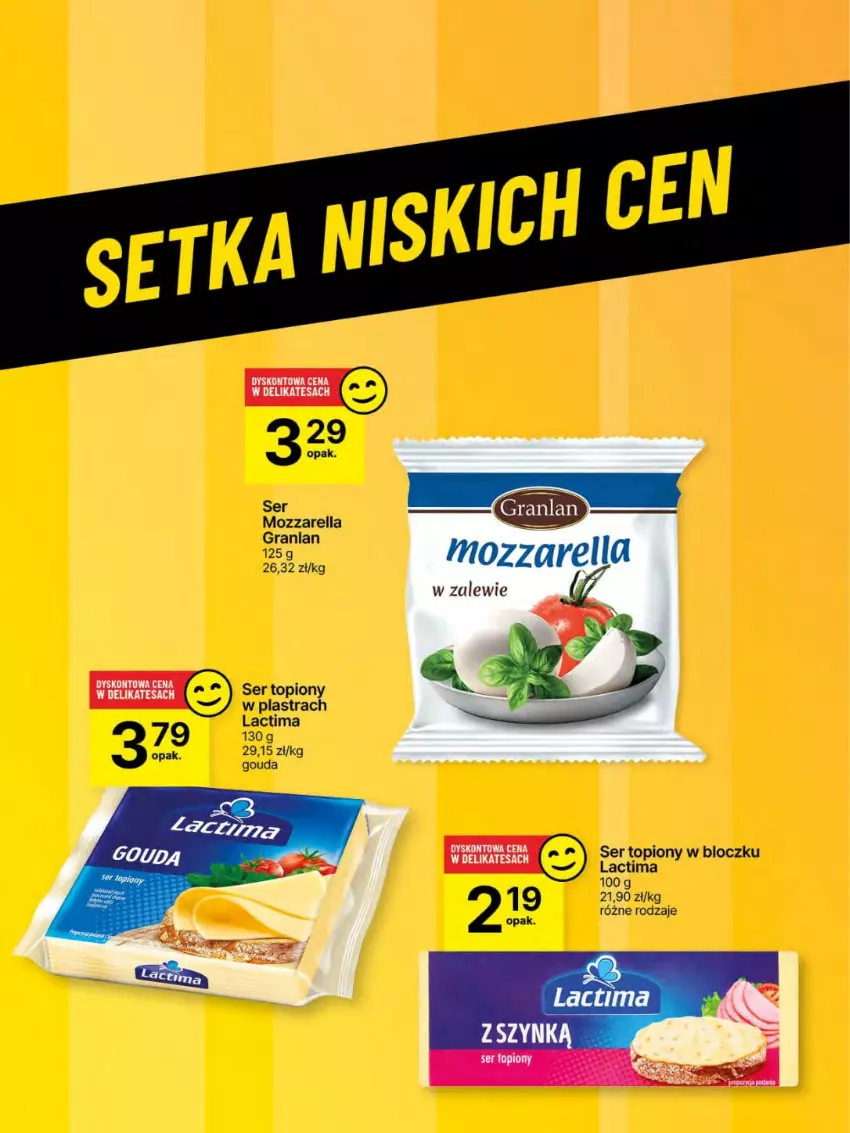 Gazetka promocyjna Delikatesy Centrum - Franczyza DC29 Czwartek - ważna 17.07 do 23.07.2025 - strona 48 - produkty: Gouda, Gra, Mozzarella, Ser, Ser topiony, Top