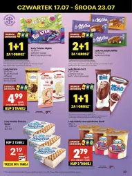 Gazetka promocyjna Delikatesy Centrum - Franczyza DC29 Czwartek - Gazetka - ważna od 23.07 do 23.07.2025 - strona 33 - produkty: Rum, Por, Mus, Koc, Zott, Kinder Bueno, Raffaello, Dron, Lody, Algida, Ferrero, Kubek, Kinder, Milka, Monte, LG, Fa