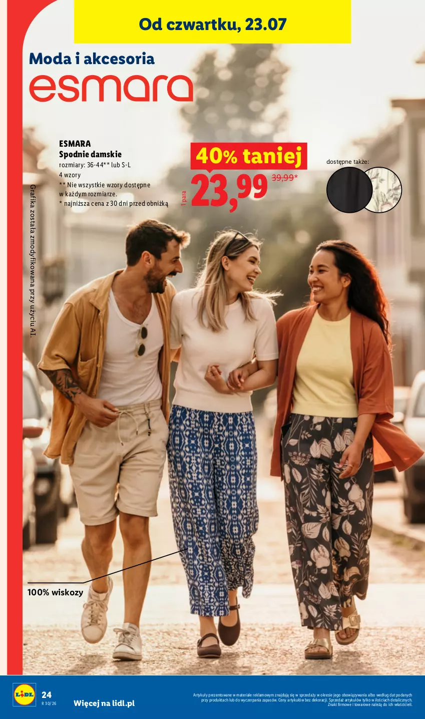 Gazetka promocyjna Lidl - Katalog ważny od 20.07 - ważna 20.07 do 25.07.2026 - strona 32 - produkty: Gra, Grafika, Moda, Spodnie