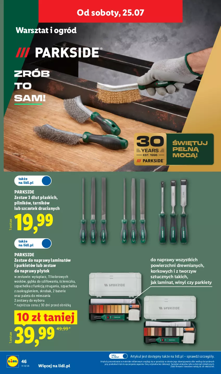 Gazetka promocyjna Lidl - Katalog ważny od 20.07 - ważna 20.07 do 25.07.2026 - strona 54 - produkty: Ogród, Paleta, Parkside, Pilnik