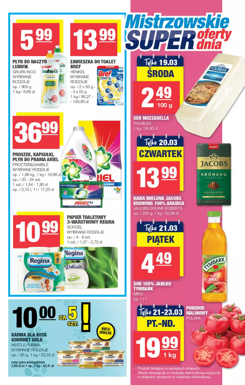 Gazetka promocyjna Spar - Spar - ważna 09.03 do 19.03.2025 - strona 7 - produkty: Ariel, Bref, Gin, Ludwik, Papier, Papier toaletowy, Płyn do prania, Tera