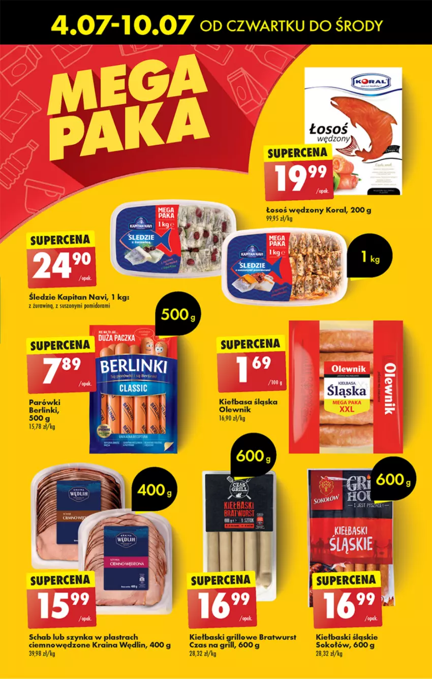 Gazetka promocyjna Biedronka - Od czwartku - ważna 04.07 do 10.07.2024 - strona 31 - produkty: Berlinki, Grill, Kiełbasa, Kiełbasa śląska, Olewnik, Parówki, Sok, Sokołów, Szynka