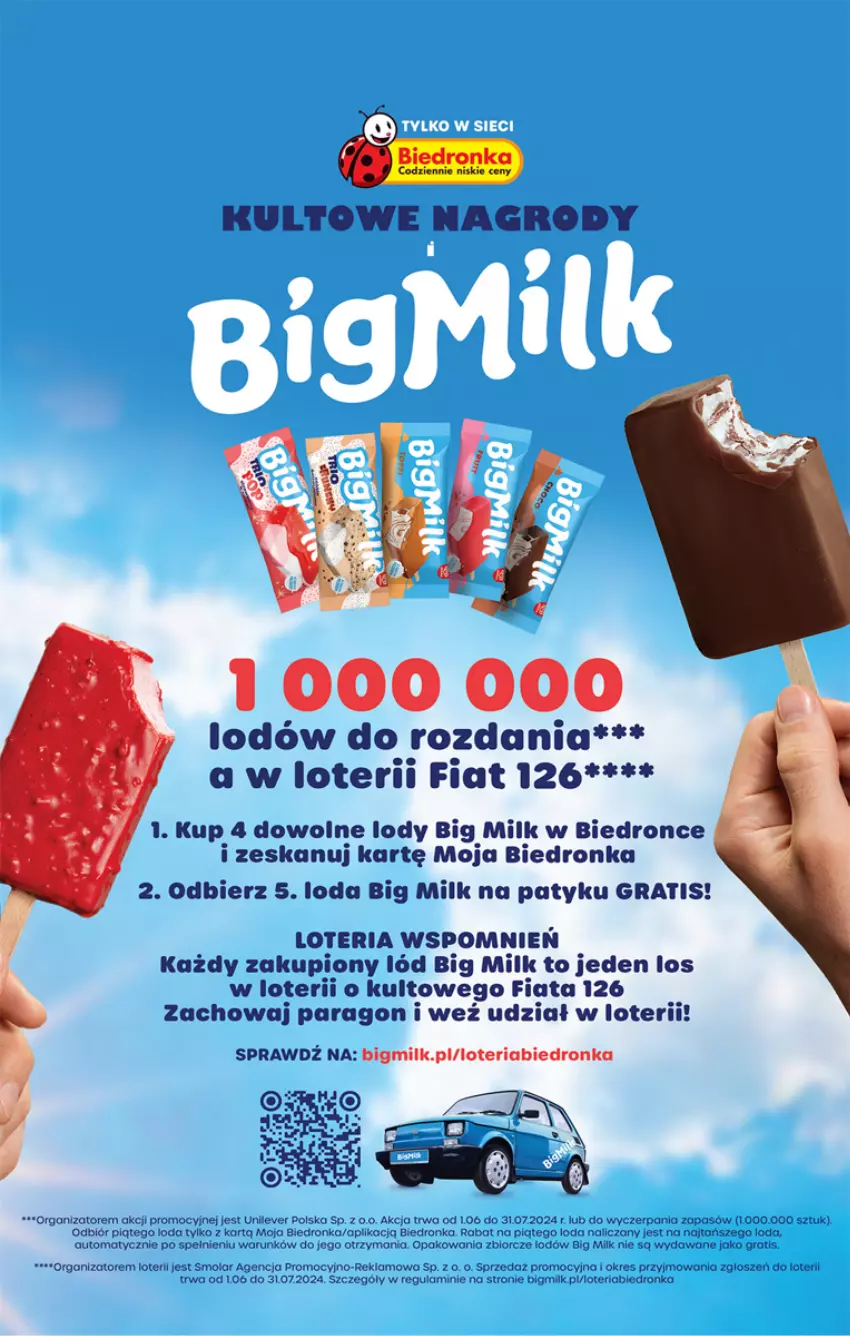 Gazetka promocyjna Biedronka - Od czwartku - ważna 04.07 do 10.07.2024 - strona 39 - produkty: Big Milk, Dron, Fa, Gra, Lody, Mola, Zott