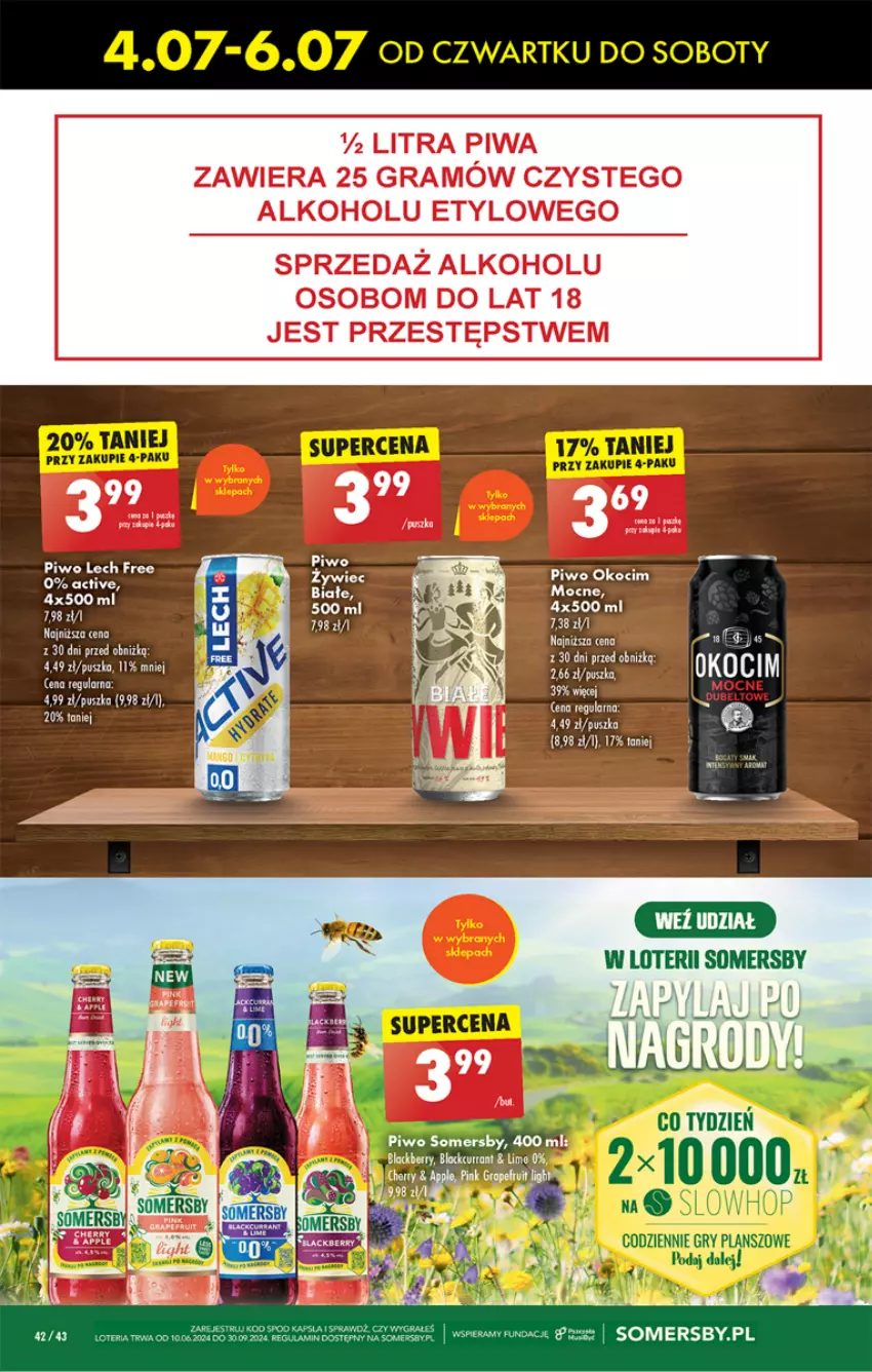 Gazetka promocyjna Biedronka - Od czwartku - ważna 04.07 do 10.07.2024 - strona 46 - produkty: Gra, Koc, Lack, Okocim, Piwa, Piwo, Somersby