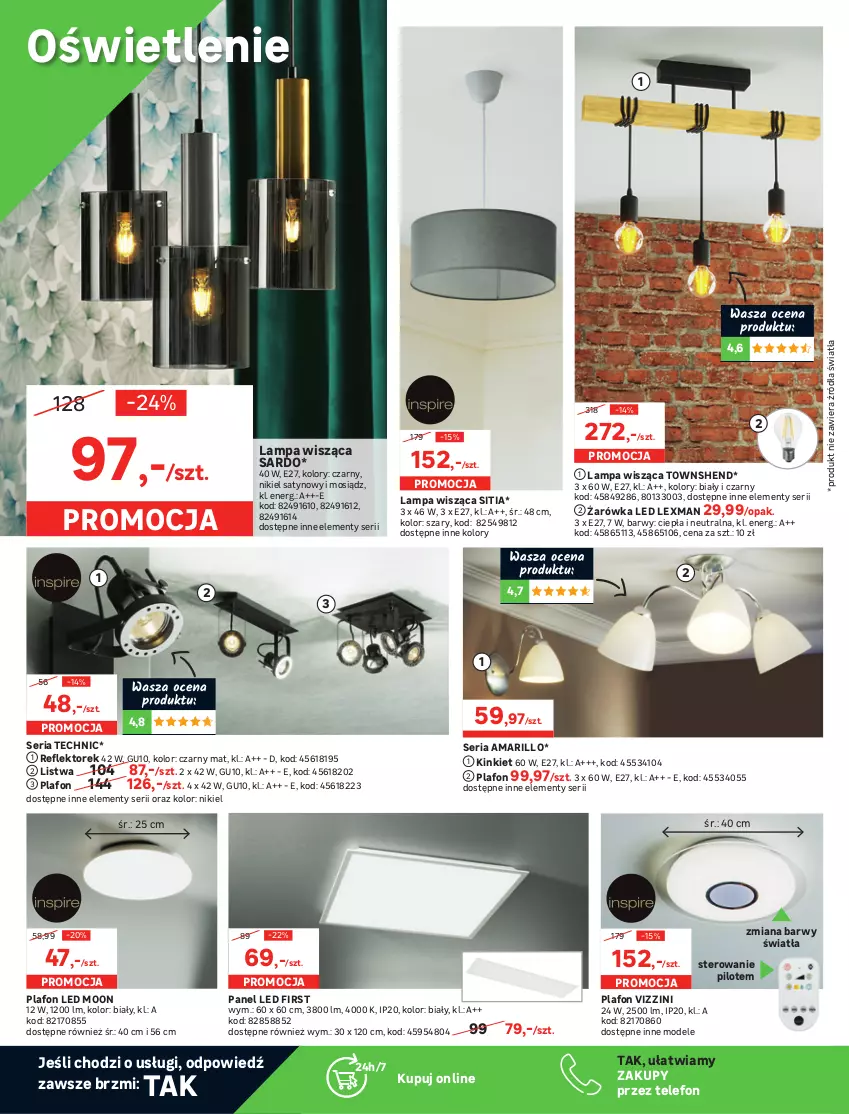 Gazetka promocyjna Leroy Merlin - Nowe Drzwi - ważna 04.08 do 24.08.2021 - strona 8 - produkty: Firana, Karnisz, Lampa, Lampa wisząca, Listwa, Plafon, Plafon LED, Poduszka, Por, Reflektor, Roleta, Ser, Szyna, Telefon, Zasłona