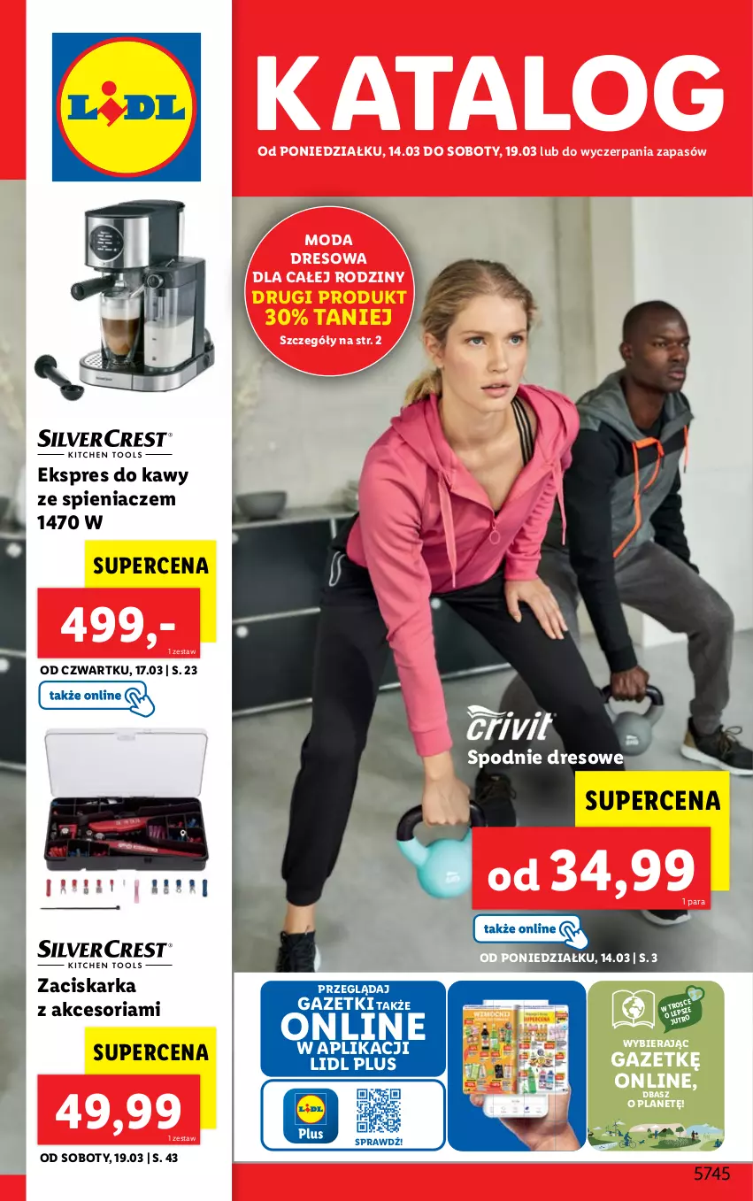 Gazetka promocyjna Lidl - GAZETKA - ważna 14.03 do 19.03.2022 - strona 1 - produkty: Dres, Moda, Spodnie, Spodnie dresowe