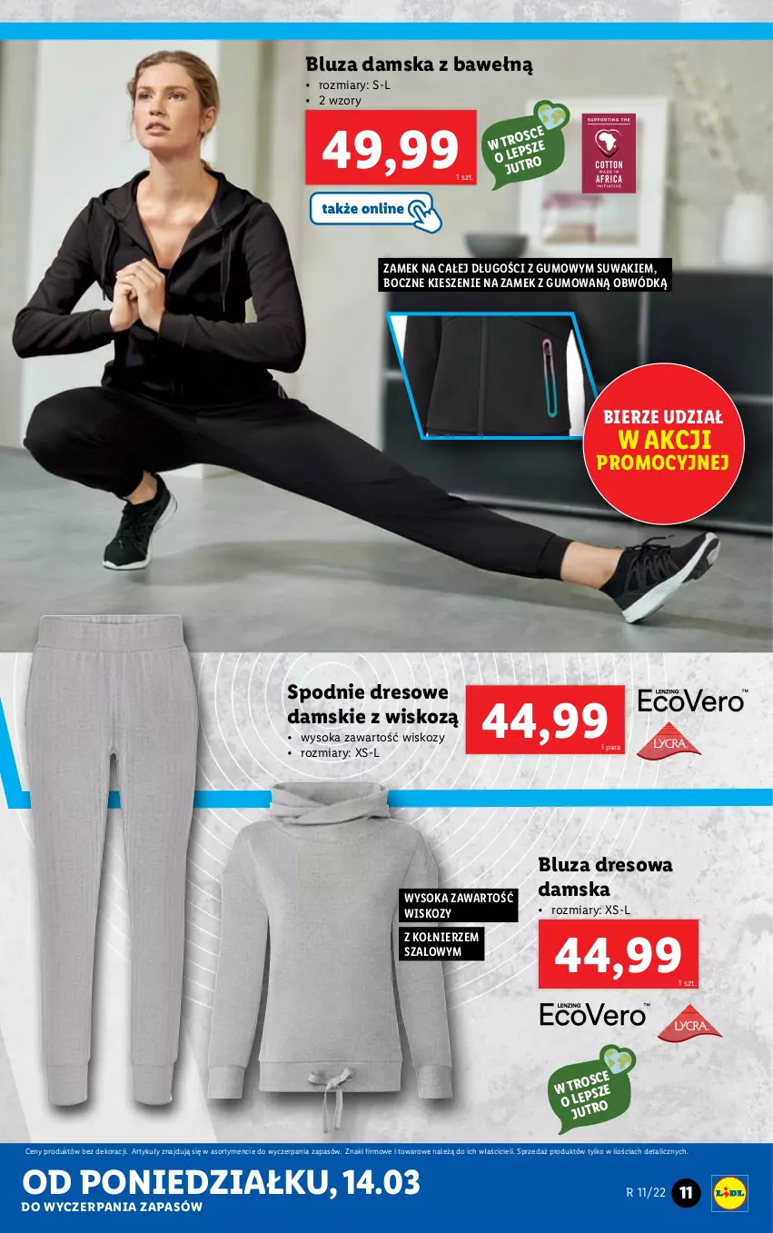 Gazetka promocyjna Lidl - GAZETKA - ważna 14.03 do 19.03.2022 - strona 11 - produkty: Bluza, Bluza dresowa, Dres, Sok, Spodnie, Spodnie dresowe, Szal