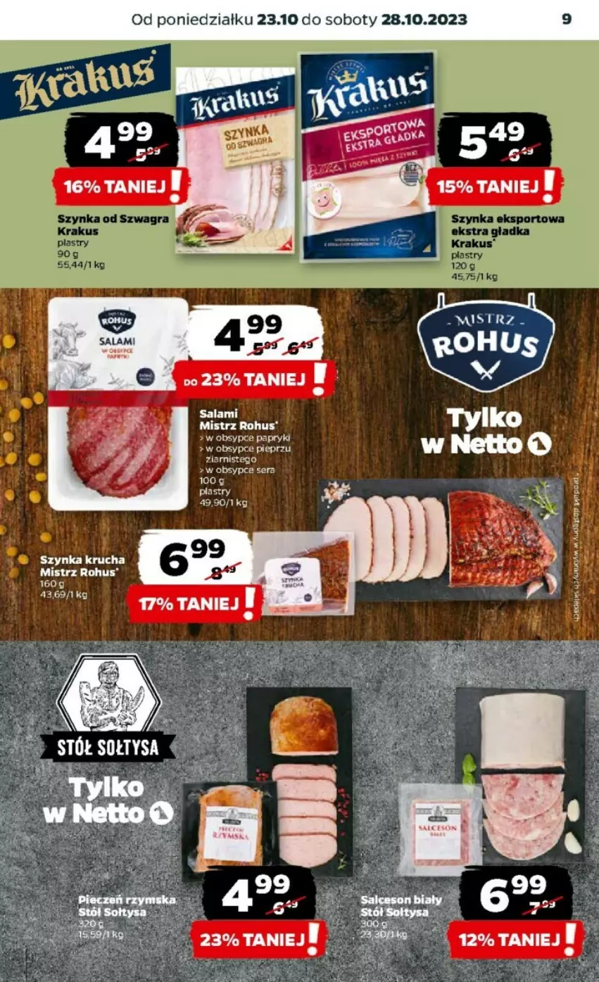 Gazetka promocyjna Netto - ważna 23.10 do 29.10.2023 - strona 26 - produkty: Gra, Ser, Szynka