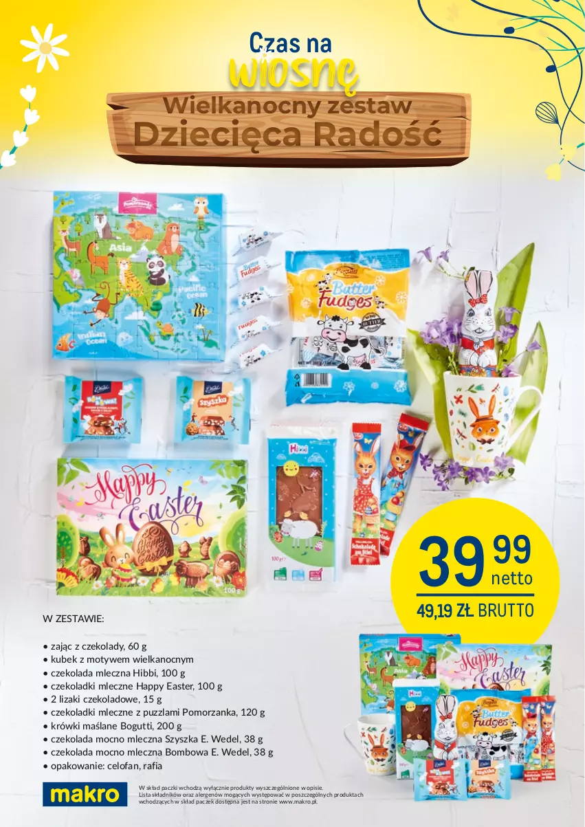 Gazetka promocyjna Makro - [Oferta Specjalna] - Wielkanocne zestawy upominkowe - ważna 08.03 do 16.04.2022 - strona 10 - produkty: Czekolada, Czekolada mleczna, Dzieci, E. Wedel, Fa, Kubek, Lizaki, Lizaki czekoladowe