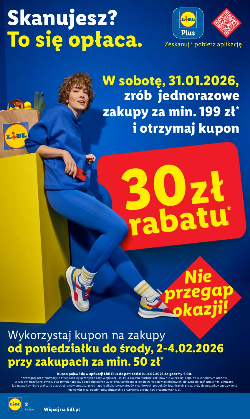 Gazetka promocyjna Lidl - GAZETKA - ważna 29.01 do 31.01.2026 - strona 2 - produkty: Gra, Karmi, Napoje, Znicz