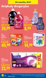 Gazetka promocyjna Lidl - GAZETKA - Gazetka - ważna od 31.01 do 31.01.2026 - strona 56 - produkty: Płyn do prania, Papier, Papier toaletowy, Vizir, Ręcznik, Perwoll, Flora, Kapsułki do prania
