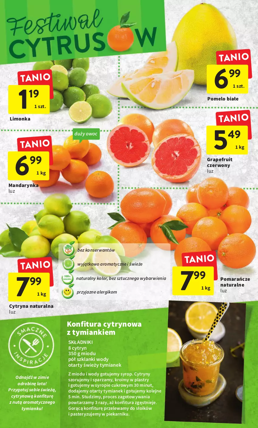 Gazetka promocyjna Intermarche - Gazetka Intermarche - ważna 16.02 do 22.02.2023 - strona 16 - produkty: Cytryny, Gra, Konfitura, Lanki, Limonka, Olej, Piekarnik, Pomarańcze, Pomelo, Ser, Syrop