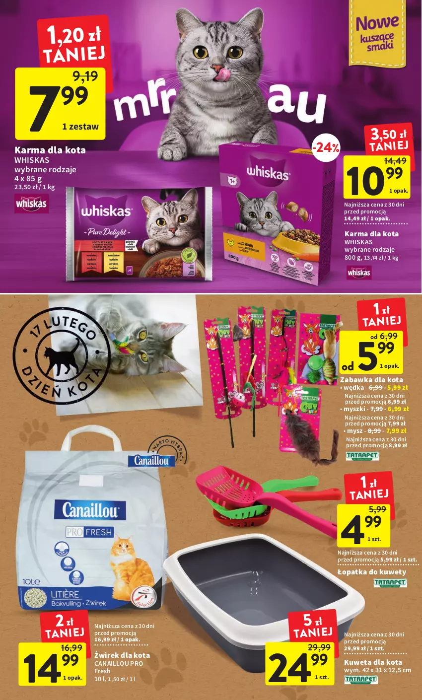 Gazetka promocyjna Intermarche - Gazetka Intermarche - ważna 16.02 do 22.02.2023 - strona 30 - produkty: Canaillou, Kuweta, Mysz, Whiskas, Zabawka