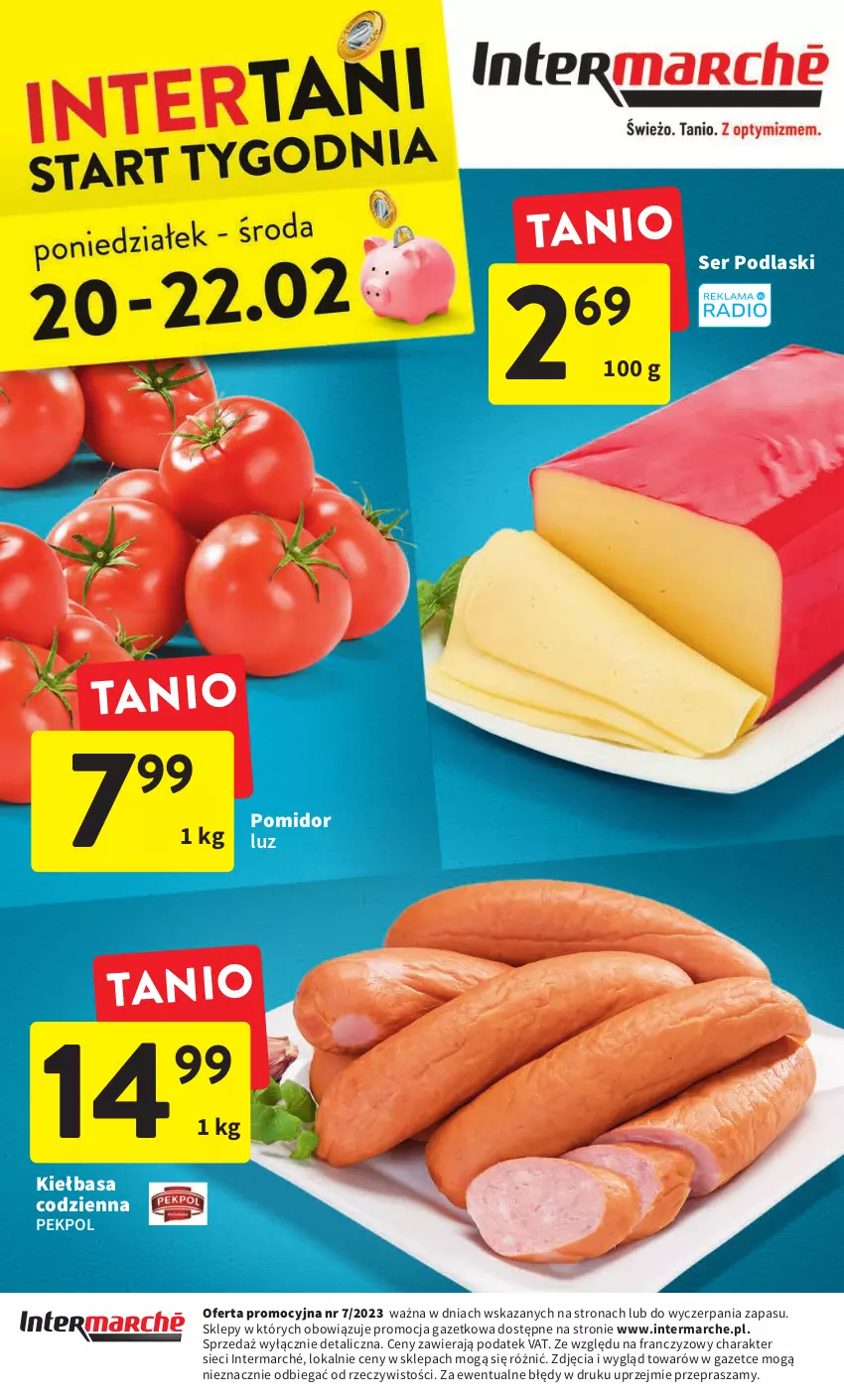 Gazetka promocyjna Intermarche - Gazetka Intermarche - ważna 16.02 do 22.02.2023 - strona 40 - produkty: Kiełbasa, Pekpol, Podlaski, Ser