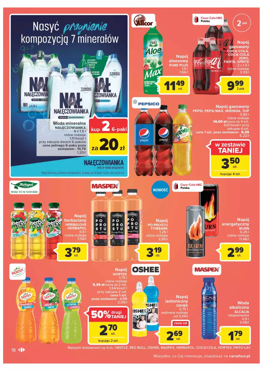 Gazetka promocyjna Carrefour - Gazetka Carrefour - ważna 14.06 do 26.06.2022 - strona 18 - produkty: Kosz, Nałęczowianka, Pepsi, Woda, Woda mineralna