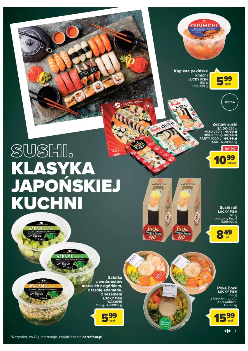 Gazetka promocyjna Carrefour - Gazetka Carrefour - ważna 14.06 do 26.06.2022 - strona 7 - produkty: Edam, Fa, Piec, Sałat, Sałatka, Sezam, Sos, Sushi, Tofu