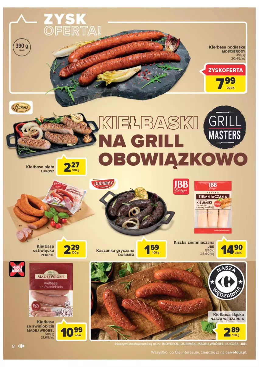 Gazetka promocyjna Carrefour - Gazetka Carrefour - ważna 14.06 do 26.06.2022 - strona 8 - produkty: BIC, Gry, Kasza, Kaszanka, Kiełbasa, Kiełbasa biała, Kiełbasa śląska, Kosz, Madej Wróbel, Pekpol