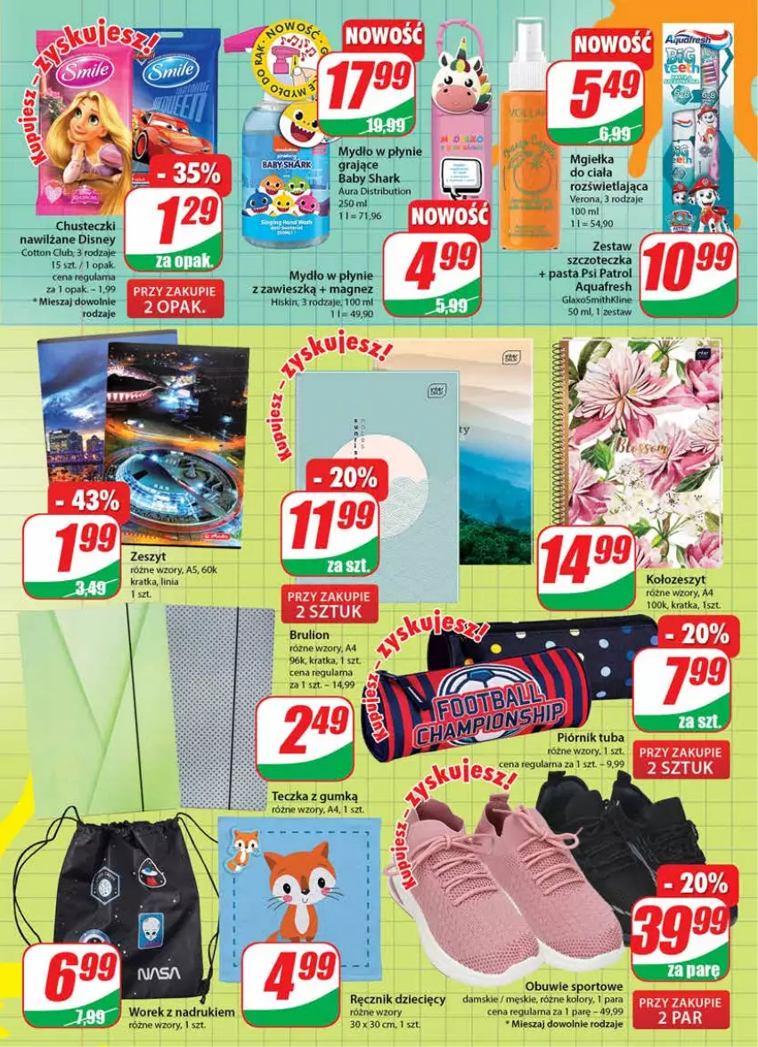 Gazetka promocyjna Dino - Gazetka - ważna 24.08 do 30.08.2022 - strona 21 - produkty: Dzieci, Lion, Obuwie, Piórnik, Por, Ręcznik, Sport