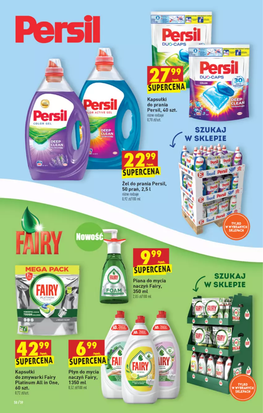 Gazetka promocyjna Biedronka - W tym tygodniu PN - ważna 25.03 do 31.03.2021 - strona 58 - produkty: Fa, Fairy, Kapsułki do prania, Persil, Płyn do mycia, Zmywarki