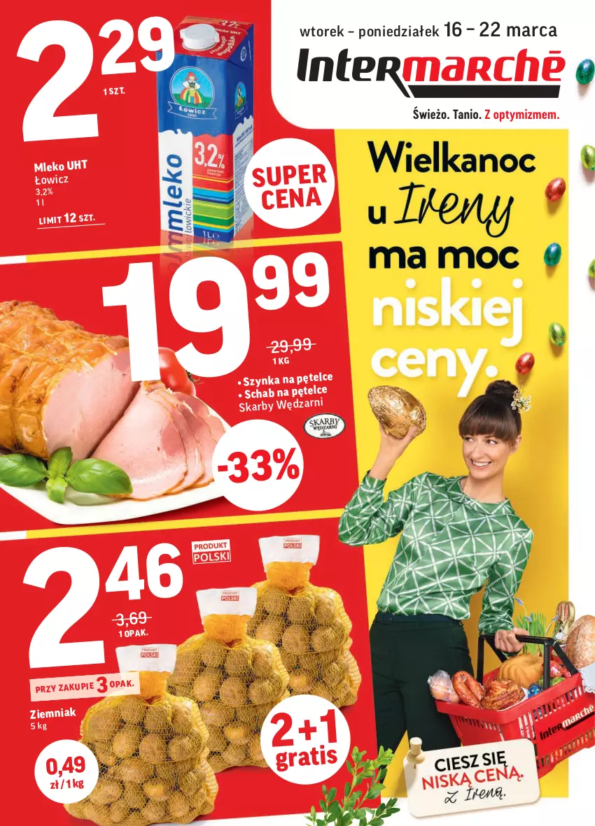 Gazetka promocyjna Intermarche - Wielkanoc I - ważna 16.03 do 22.03.2021 - strona 1 - produkty: Mleko