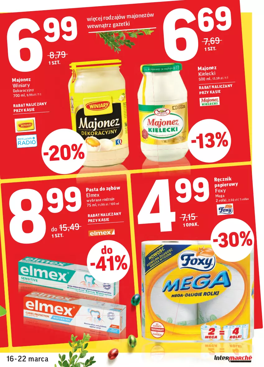 Gazetka promocyjna Intermarche - Wielkanoc I - ważna 16.03 do 22.03.2021 - strona 3 - produkty: Elmex, Foxy, Majonez, Winiary