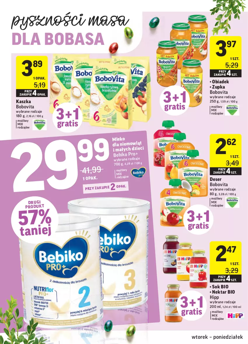 Gazetka promocyjna Intermarche - Wielkanoc I - ważna 16.03 do 22.03.2021 - strona 38 - produkty: Bebiko, BoboVita, Deser, Dzieci, Gra, HiPP, Mleko, Nektar, Ser, Sok