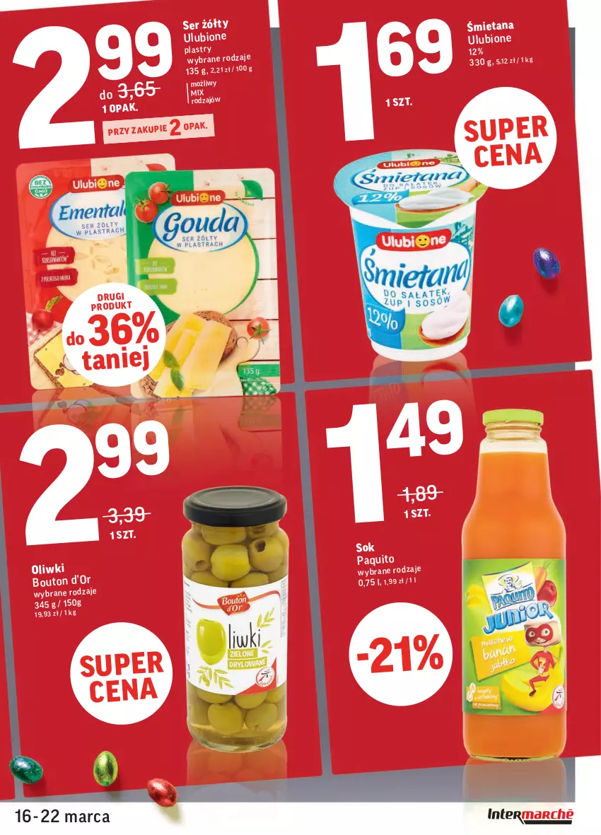 Gazetka promocyjna Intermarche - Wielkanoc I - ważna 16.03 do 22.03.2021 - strona 7 - produkty: Oliwki, Ser, Sok