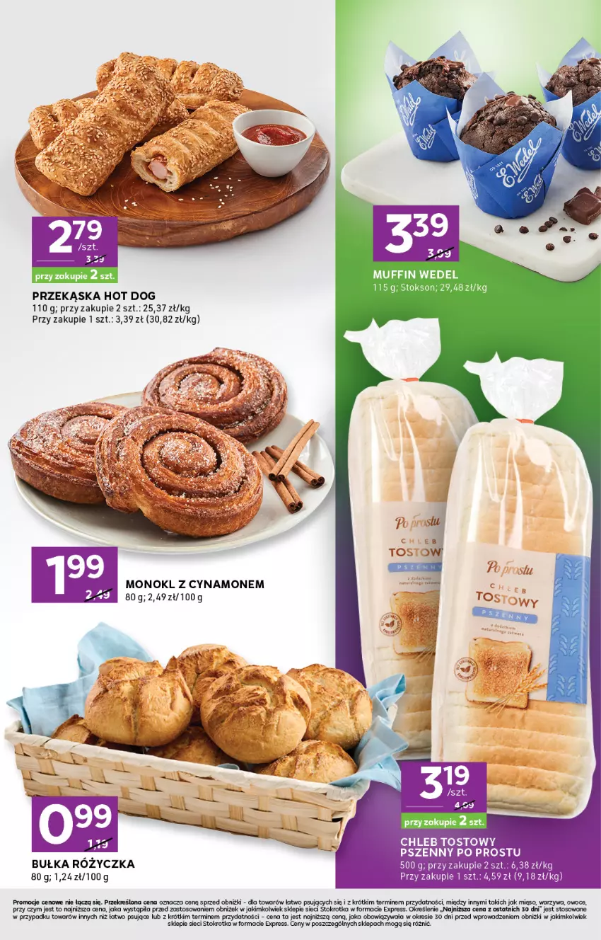 Gazetka promocyjna Stokrotka - Stokrotka Express - ważna 11.09 do 17.09.2025 - strona 3 - produkty: Bułka, Chleb, Chleb tostowy, Hot dog, Mięso, Owoce, Warzywa