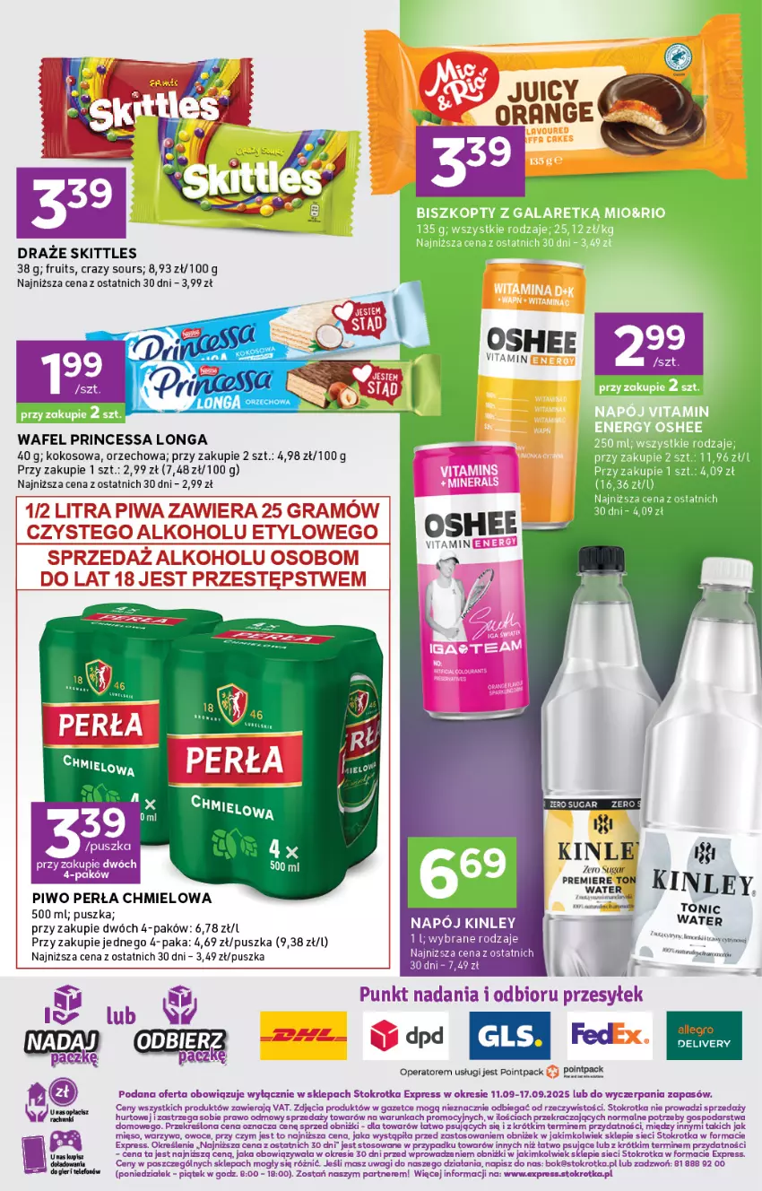 Gazetka promocyjna Stokrotka - Stokrotka Express - ważna 11.09 do 17.09.2025 - strona 6 - produkty: Fa, Gra, Kokos, O nas, Oshee, Owoce, Perła, Piwa, Piwo, Premiere, Princessa, Wagi, Warzywa