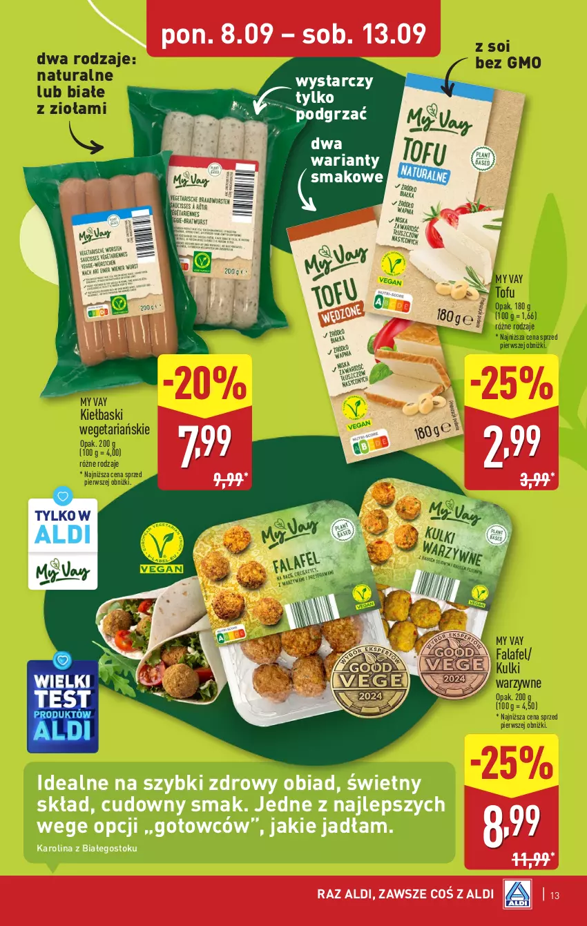 Gazetka promocyjna Aldi - Pełna oferta - ważna 08.09 do 13.09.2025 - strona 13 - produkty: Fa, Tofu