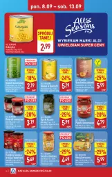Gazetka promocyjna Aldi - Pełna oferta - Gazetka - ważna od 13.09 do 13.09.2025 - strona 10 - produkty: Sałatka, Buraczki, All Seasons, Ser, Papryka, Ananas w plastrach, Ananas, Sałat, Brzoskwinie, Olej, Pomidory, Groszek, Kukurydza