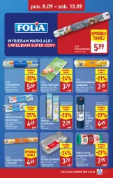 Gazetka promocyjna Aldi - Pełna oferta - Gazetka - ważna od 13.09 do 13.09.2025 - strona 11 - produkty: Piec, Papier, Worki na śmieci, Foremki, Worki na śmiec, Danio, Papier do pieczenia, Folia aluminiowa