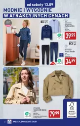 Gazetka promocyjna Aldi - Pełna oferta - Gazetka - ważna od 13.09 do 13.09.2025 - strona 40 - produkty: Wełna, Trencz, Fa