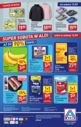 Gazetka promocyjna Aldi - Pełna oferta - Gazetka - ważna od 13.09 do 13.09.2025 - strona 44 - produkty: Banany, Por, Gra, Papier, Polędwiczka wieprzowa, Mięsne specjały, Kurtka, Kawa mielona, Kawa, O nas, Mlekovita, Ręcznik, Moda, Gillette, Biuro, Masło, Mleko, Fa