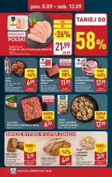 Gazetka promocyjna Aldi - Pełna oferta - Gazetka - ważna od 13.09 do 13.09.2025 - strona 6 - produkty: Piec, Kurczak, Pączek, Mięso mielone, Sos, Por, Bułka fitness, Karkówka wieprzowa, Mięsne specjały, Morliny, Kotlet, Chleb, Bułka, Mięso