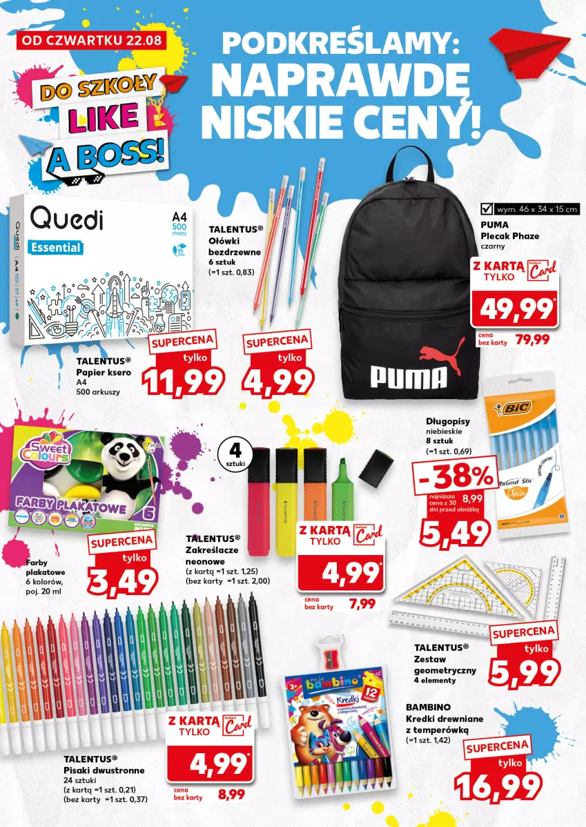 Gazetka promocyjna Kaufland - Kaufland - ważna 22.08 do 28.08.2024 - strona 2 - produkty: Długopis, Papier, Plecak, Puma, Ser