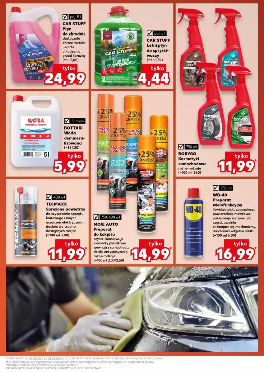 Gazetka promocyjna Kaufland - Kaufland - ważna 22.08 do 28.08.2024 - strona 21 - produkty: Biuro, LG, Moje Auto, Piec, Płyn do chłodnic, Ser, WD-40, Woda