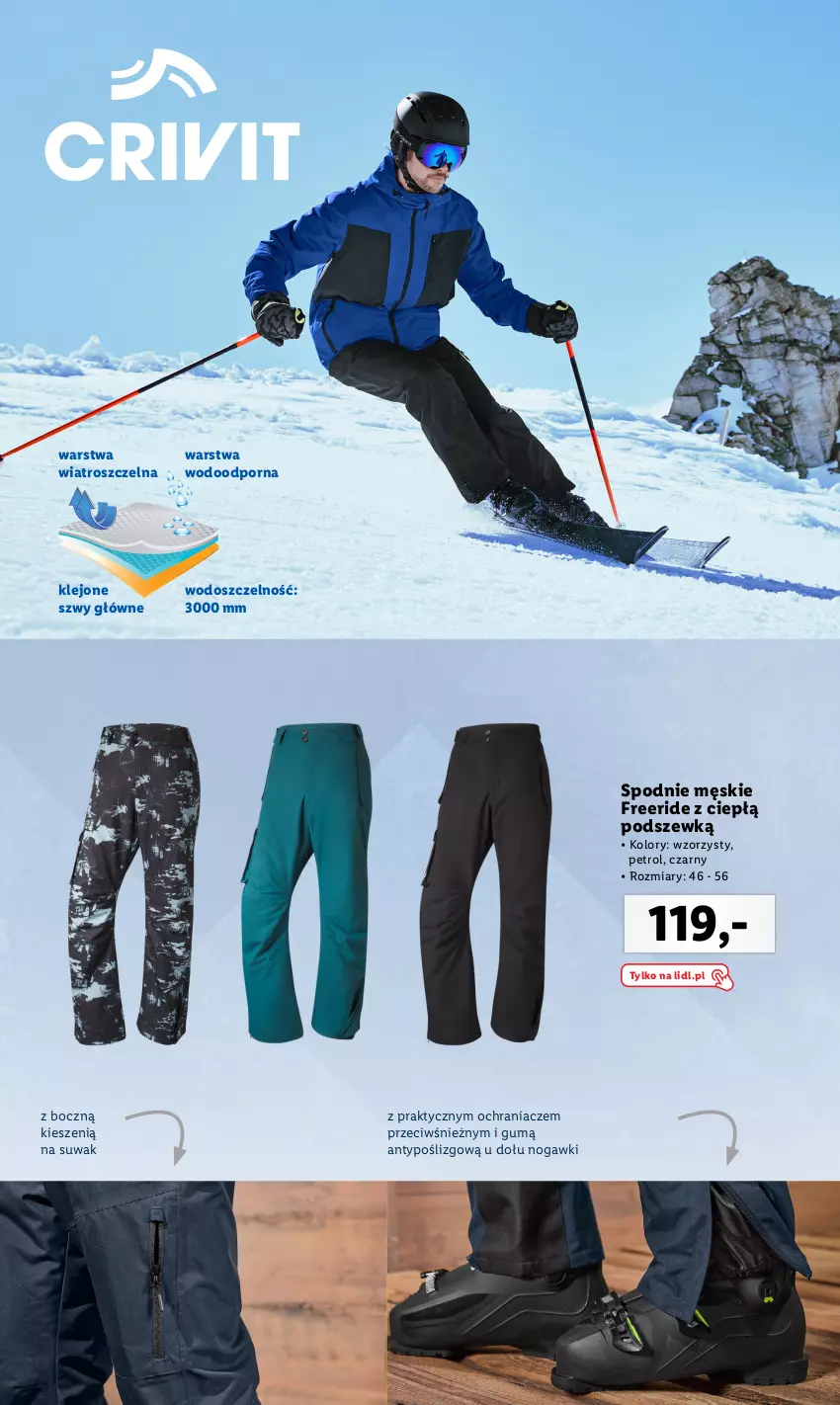 Gazetka promocyjna Lidl - KATALOG MODA SKI - ważna 01.11 do 31.12.2023 - strona 8 - produkty: Fa, Gin, Gra, Granat, Klej, Kosz, Koszulka, Koszulka funkcyjna, Legginsy, Ochraniacze, Por, Spodnie