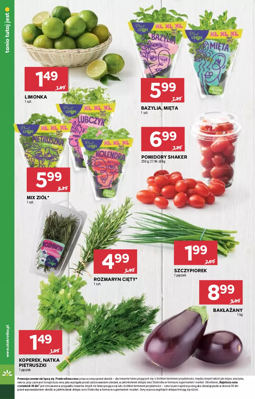 Gazetka promocyjna Stokrotka - Market - ważna 25.04 do 29.04.2024 - strona 12 - produkty: Bazyl, Bazylia, Limonka, Mięso, Mięta, Natka pietruszki, Owoce, Pomidory, Warzywa