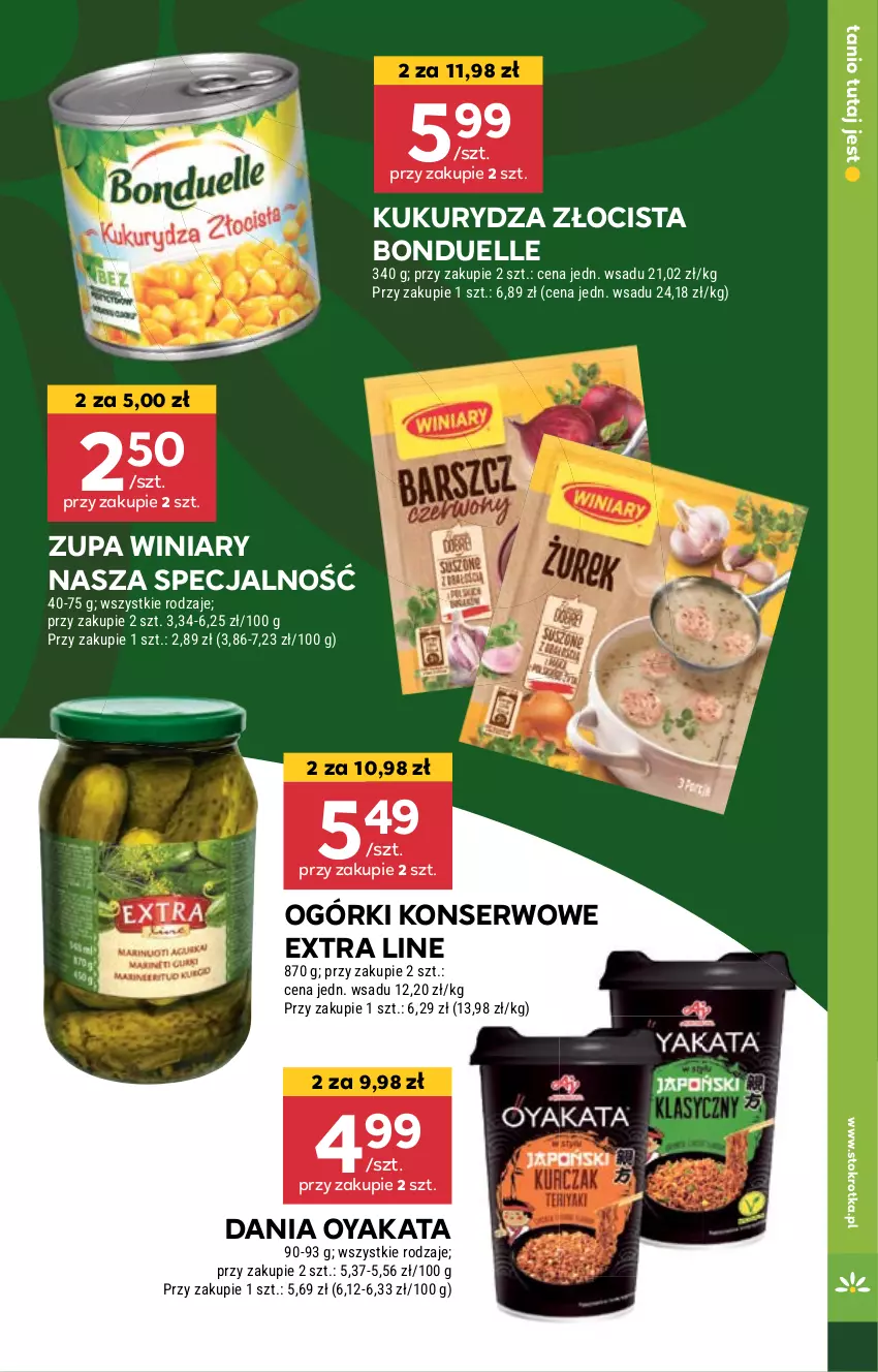 Gazetka promocyjna Stokrotka - Market - ważna 25.04 do 29.04.2024 - strona 17 - produkty: Bonduelle, Kukurydza, Ogórki konserwowe, Ser, Winiary, Zupa