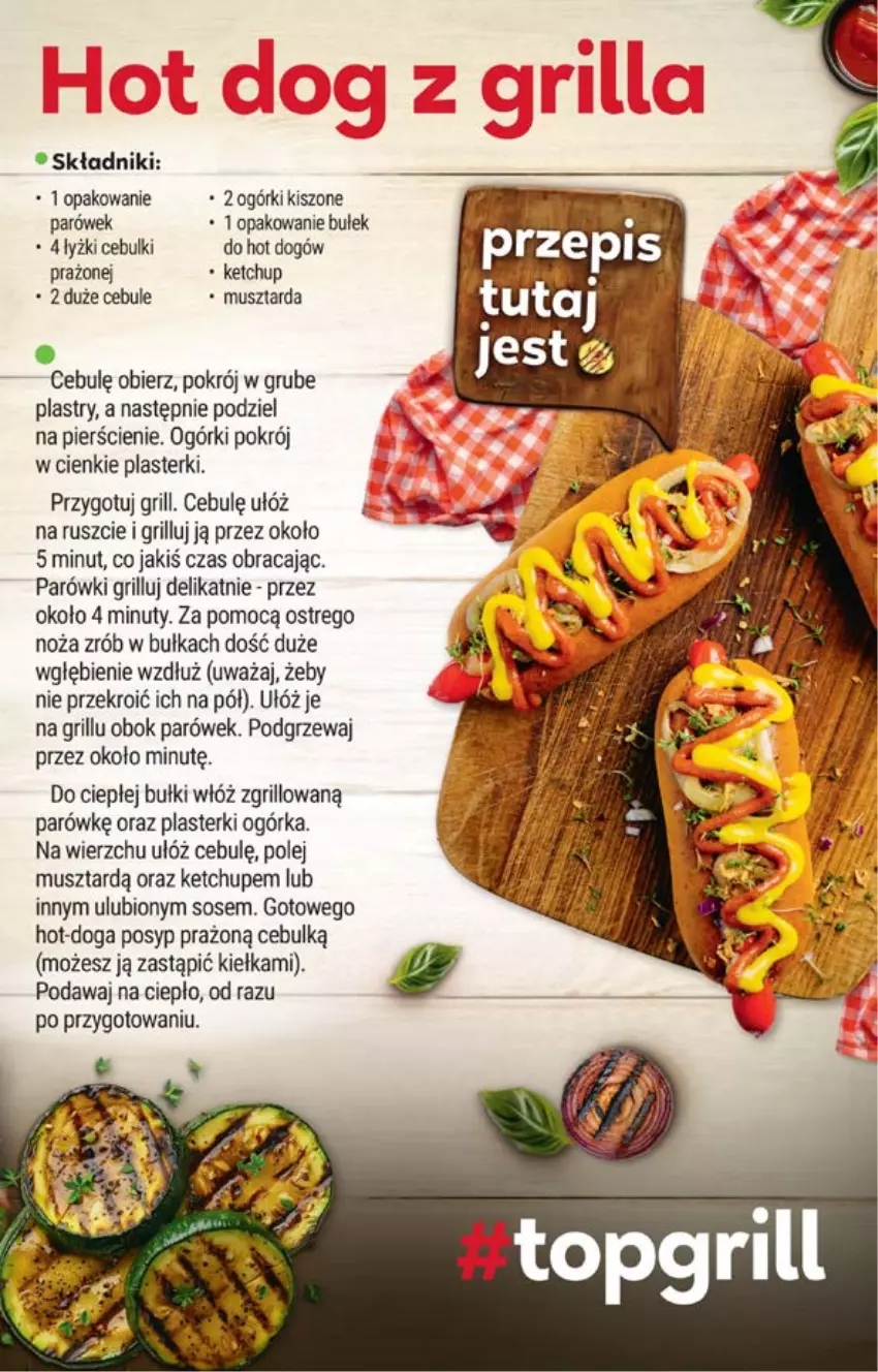 Gazetka promocyjna Stokrotka - Market - ważna 25.04 do 29.04.2024 - strona 4 - produkty: Bułka, Grill, Hot dog, Ketchup, Mus, Musztarda, Noż, Nuty, Olej, Parówki, Plasterki, Sos