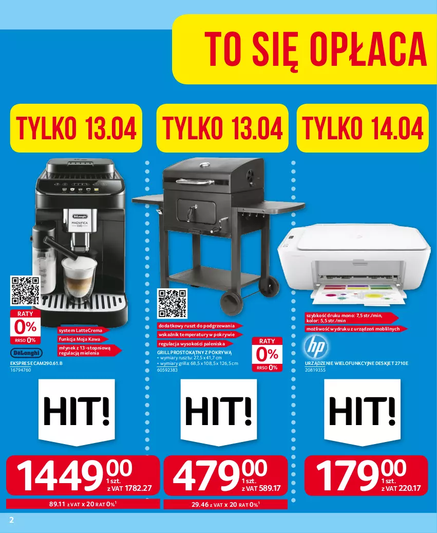 Gazetka promocyjna Selgros - Oferta przemysłowa - ważna 11.04 do 19.04.2023 - strona 2 - produkty: Grill, Kawa, Młynek, Sok, Top, Urządzenie wielofunkcyjne