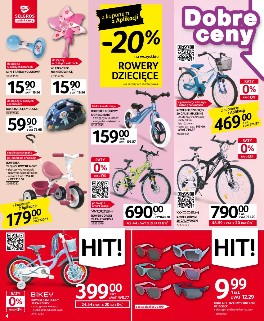 Gazetka promocyjna Selgros - Oferta przemysłowa - ważna 11.04 do 19.04.2023 - strona 4 - produkty: Dzieci, Kask, Kosz, Lion, Pojemnik, Rower, Rowerek, Trąbka