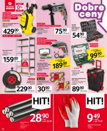 Gazetka promocyjna Selgros - Oferta przemysłowa - Gazetka - ważna od 19.04 do 19.04.2023 - strona 26 - produkty: Sok, Por, Koc, Latarka LED, Wiertarka, Skrzynka narzędziowa, Tran, Tarka, Regał, Wiertarka udarowa, Wkręt, Rękawice, Zestaw kluczy nasadowych, Sport, Wkrętarka, Taśma pakowa, Latarka, Zestaw kluczy, Waga, Regał metalowy, Akumulator