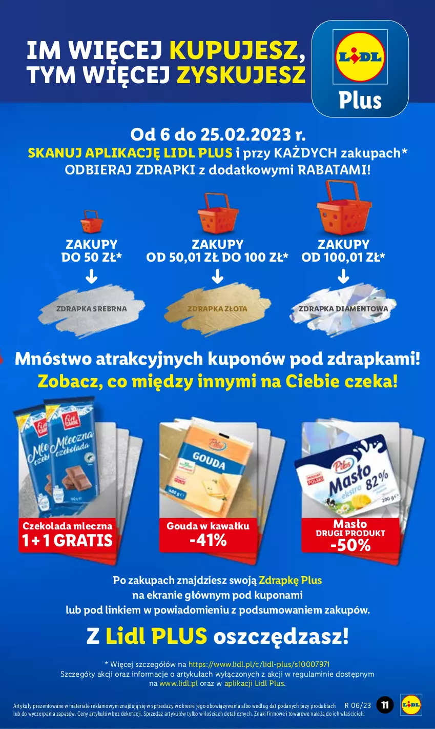 Gazetka promocyjna Lidl - GAZETKA - ważna 06.02 do 08.02.2023 - strona 11 - produkty: Czekolada, Czekolada mleczna, Gouda, Gra, Kawa, Masło