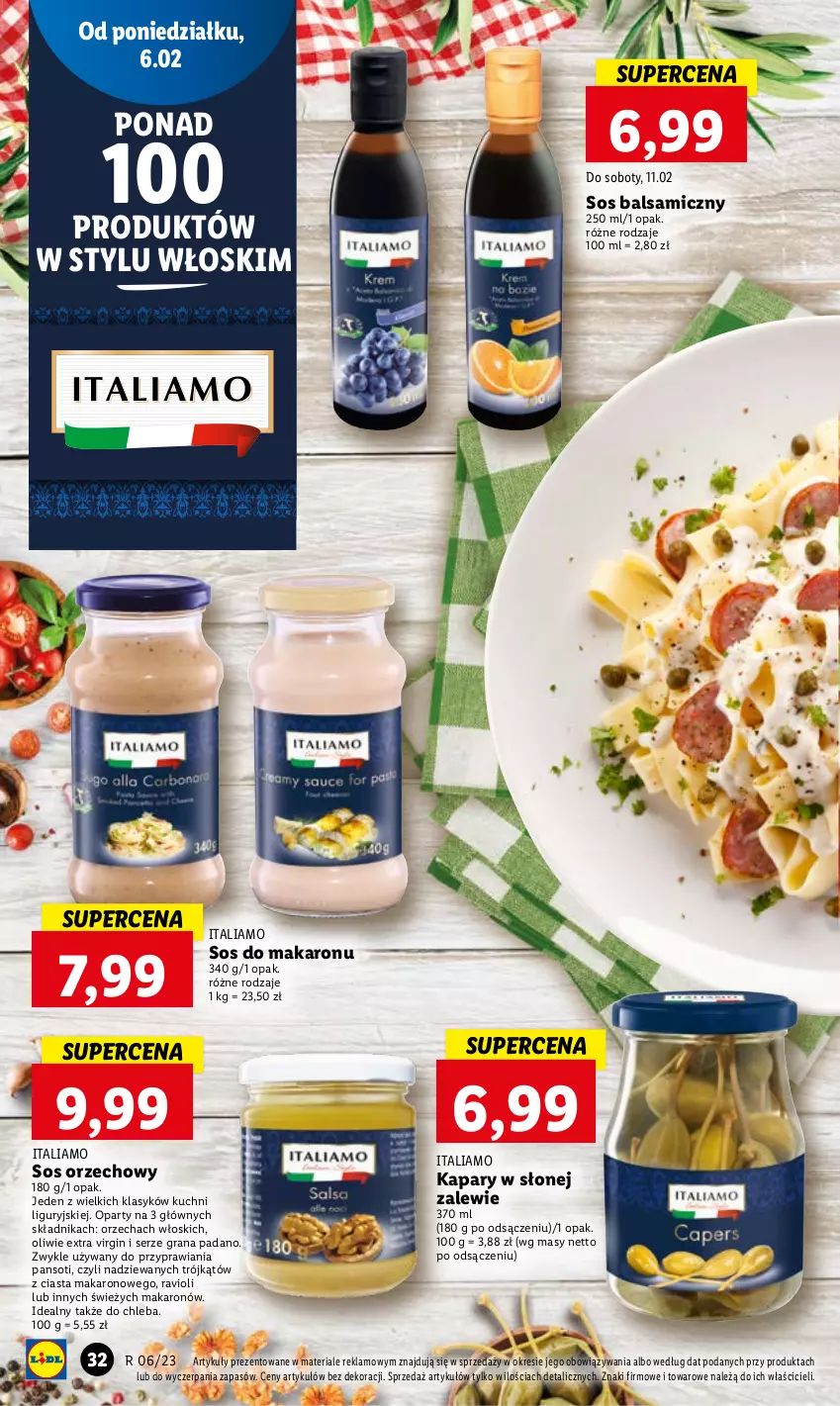 Gazetka promocyjna Lidl - GAZETKA - ważna 06.02 do 08.02.2023 - strona 34 - produkty: Chleb, Gin, Gra, Kapary, Makaron, Ser, Sos, Sos do makaronu