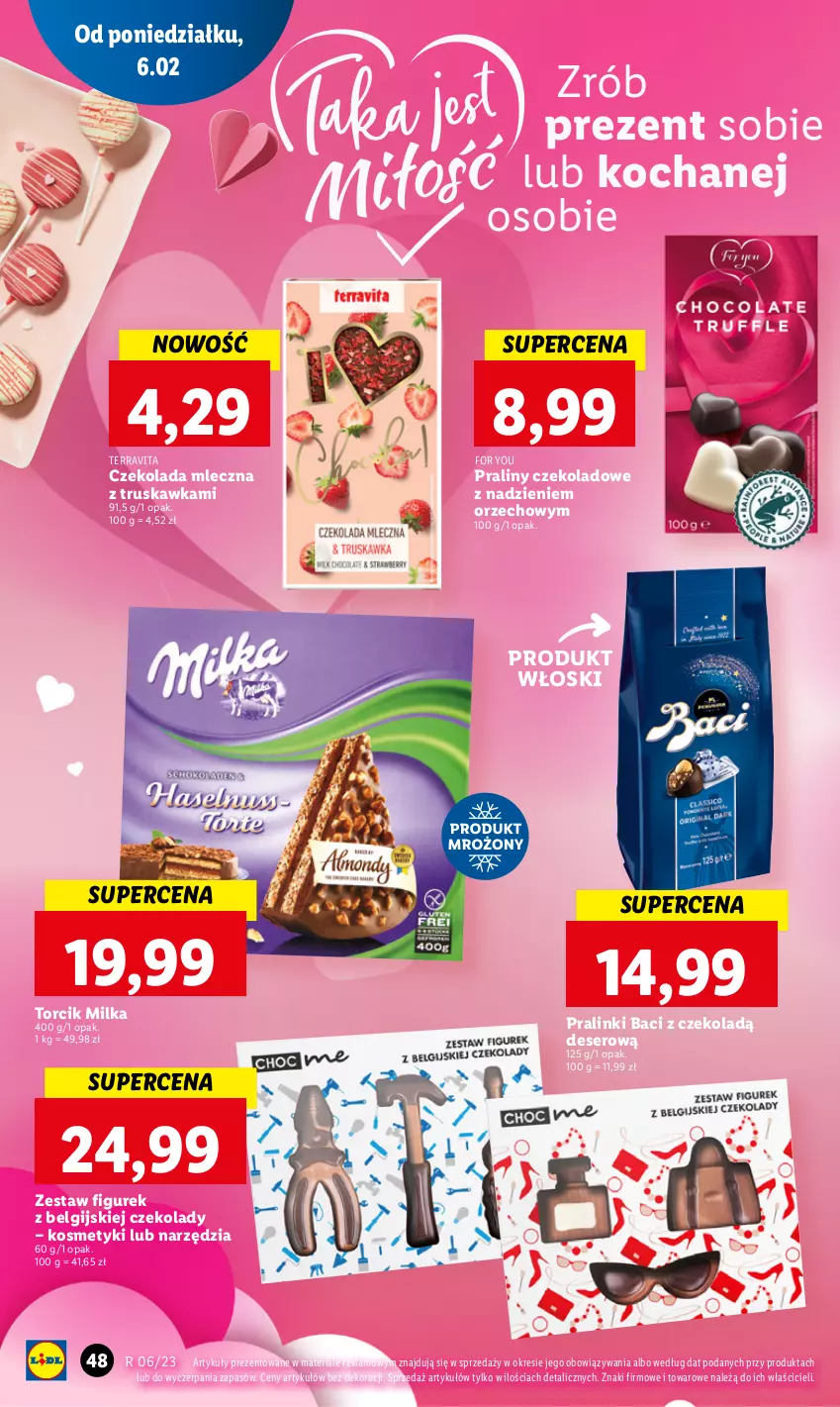 Gazetka promocyjna Lidl - GAZETKA - ważna 06.02 do 08.02.2023 - strona 50 - produkty: Czekolada, Czekolada mleczna, Deser, Koc, LG, Milka, Praliny, Ser, Vita C