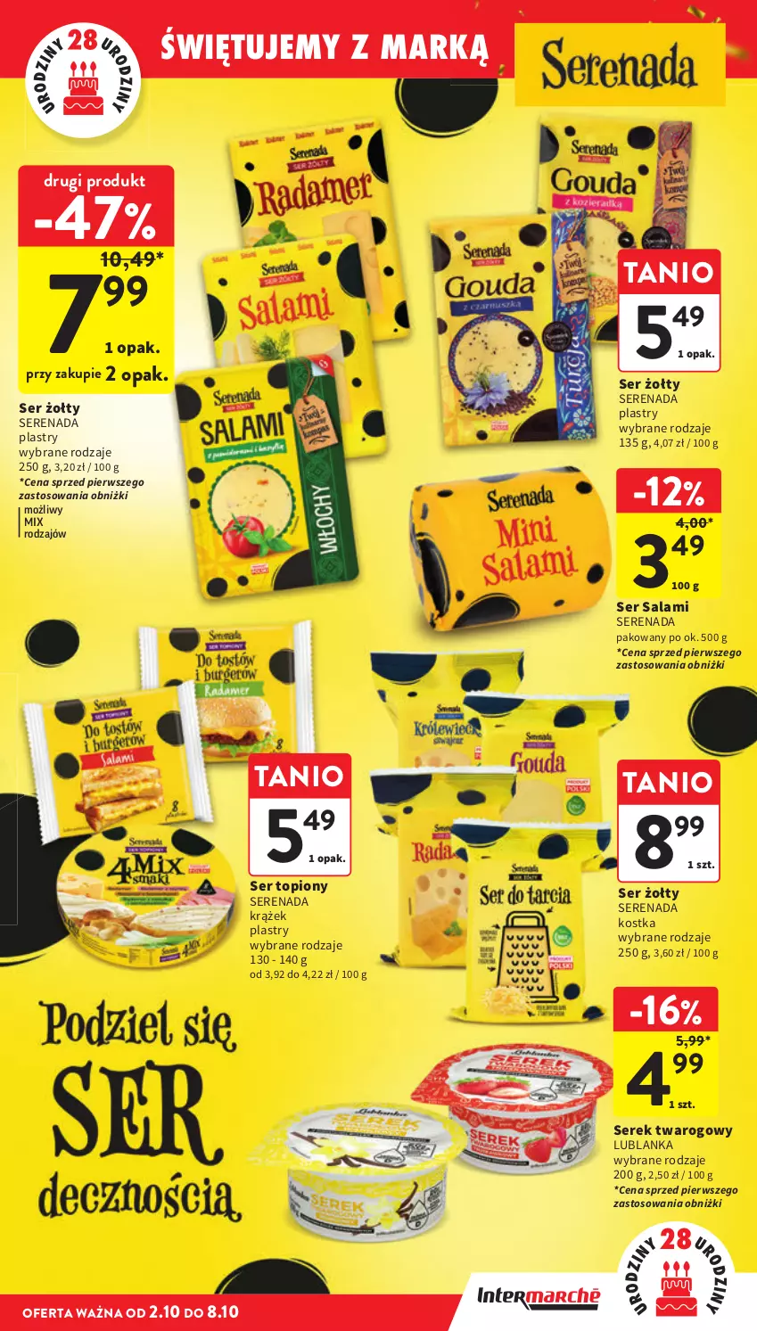 Gazetka promocyjna Intermarche - Gazetka Intermarche - ważna 02.10 do 08.10.2025 - strona 11 - produkty: Salami, Ser, Ser salami, Ser topiony, Serek, Serek twarogowy, Top