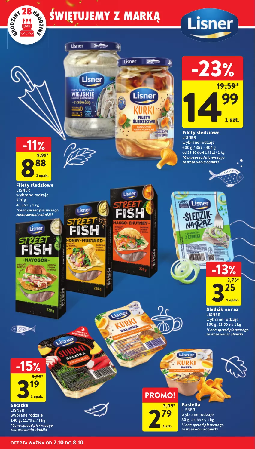 Gazetka promocyjna Intermarche - Gazetka Intermarche - ważna 02.10 do 08.10.2025 - strona 12 - produkty: Lisner, Pastella, Sałat, Sałatka